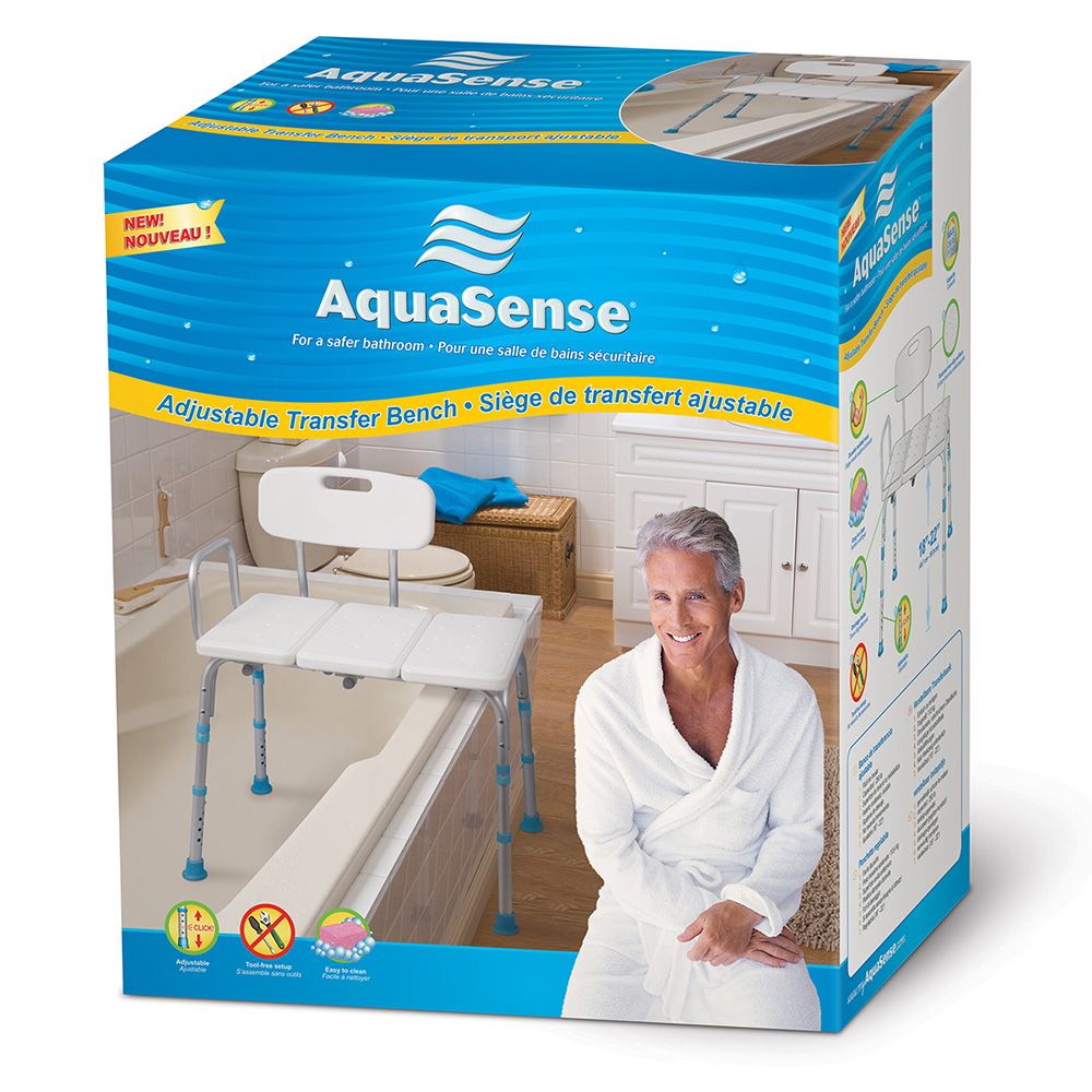 Adjustable Bath and Shower Transfer Bench with Reversible Backrest, Off White_image_17
