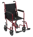 Lightweight Transport Wheelchair (RED, 19" Seat)_image_11