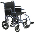 Bariatric Heavy Duty Transport Wheelchair with Swing Away Footrest (RED, 22" Seat)_image_13