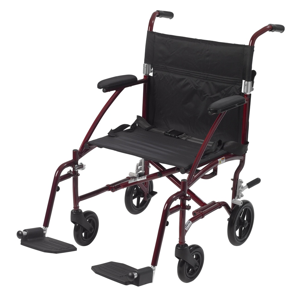 Fly Lite Ultra Lightweight Transport Wheelchair (Burgundy)_image_11