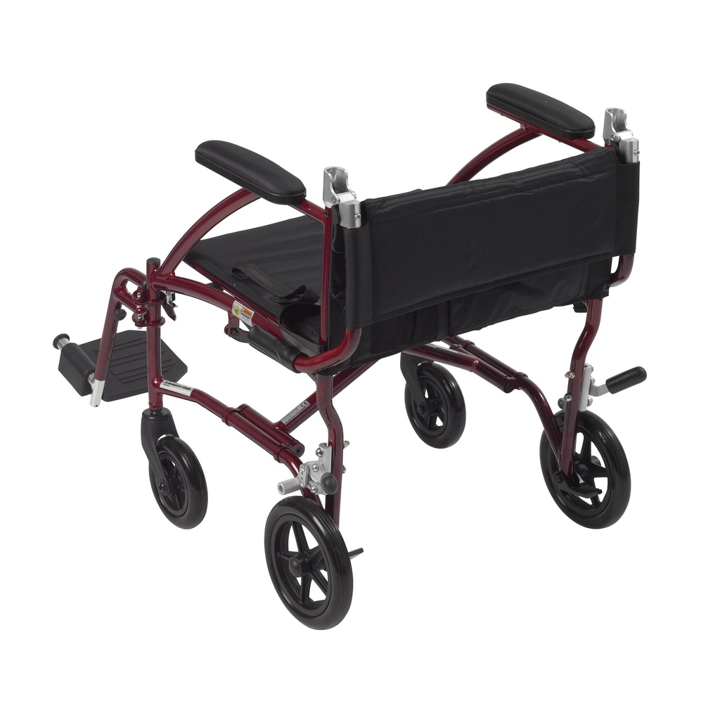 Fly Lite Ultra Lightweight Transport Wheelchair (Burgundy)_image_12