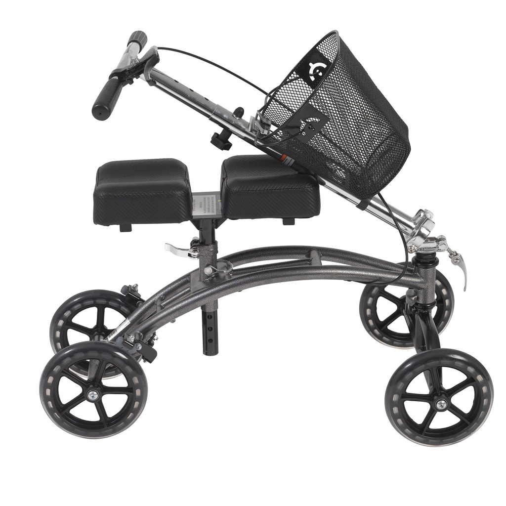 Dual Pad Steerable Knee Walker Knee Scooter with Basket, Alternative to Crutches_image_11
