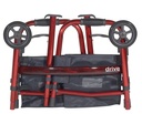 Portable Folding Travel Walker with 5" Wheels and Fold up Legs_image_11