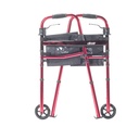 Portable Folding Travel Walker with 5" Wheels and Fold up Legs_image_12