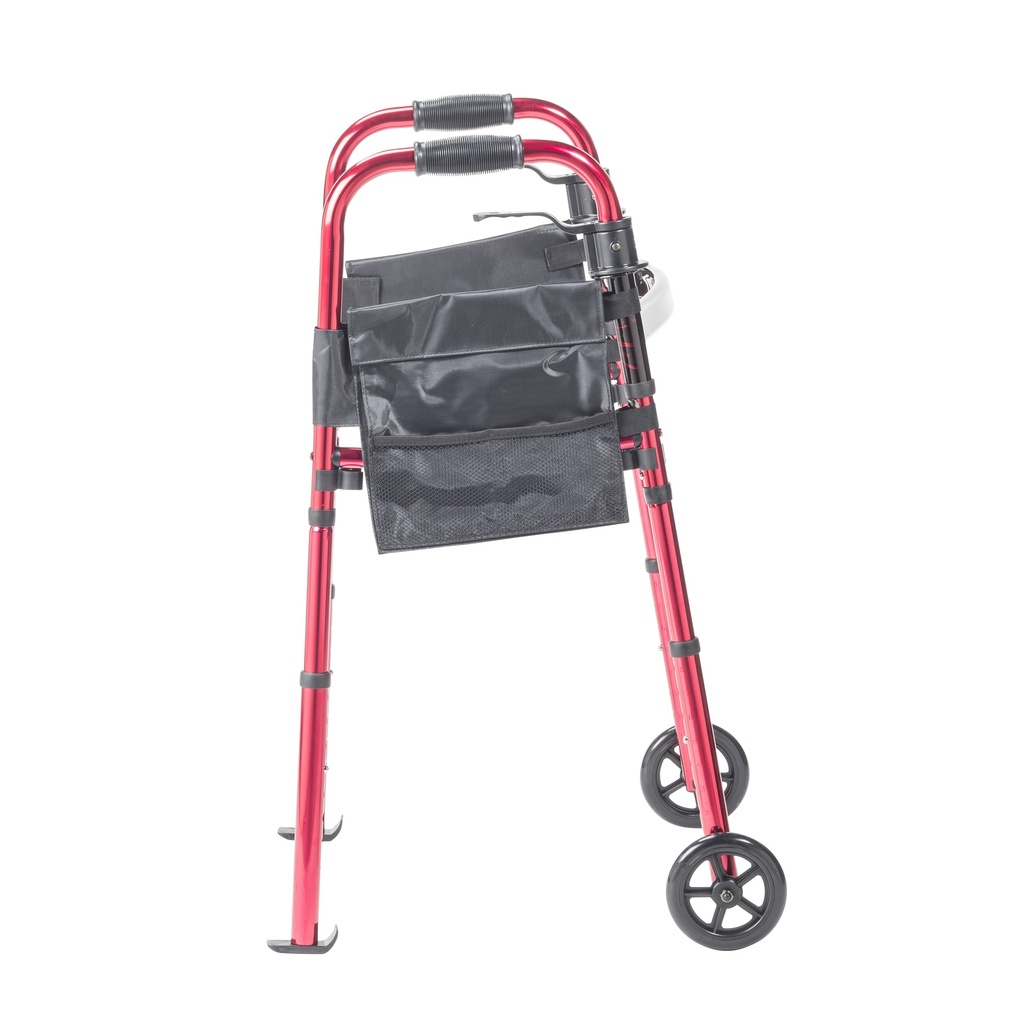 Portable Folding Travel Walker with 5" Wheels and Fold up Legs_image_14