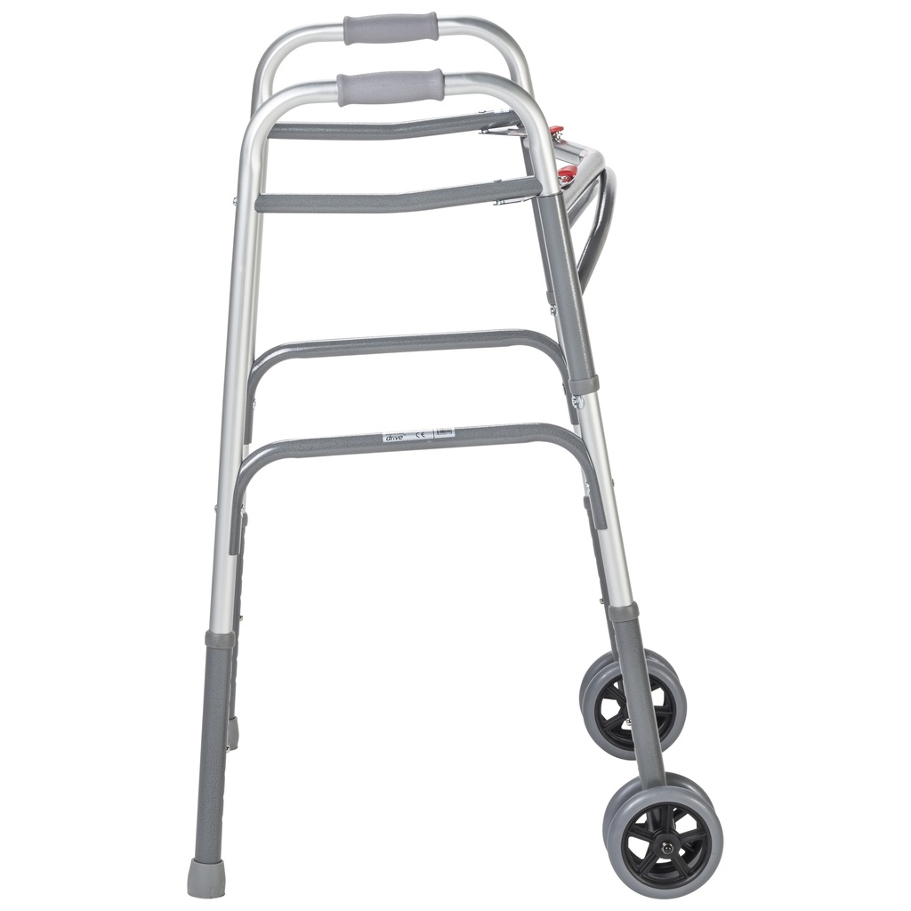 Heavy Duty Bariatric Two Button Walker with Wheels_image_12