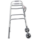 Heavy Duty Bariatric Two Button Walker with Wheels_image_12