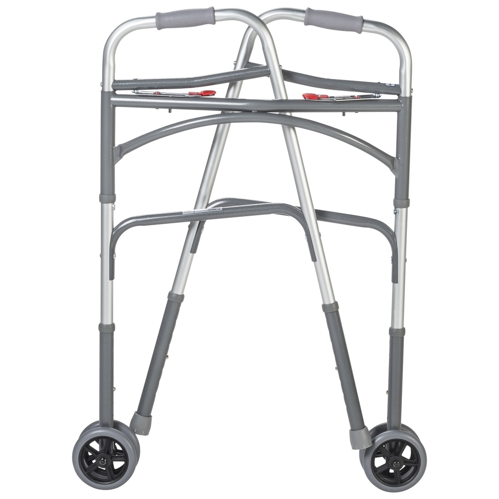 Heavy Duty Bariatric Two Button Walker with Wheels_image_14