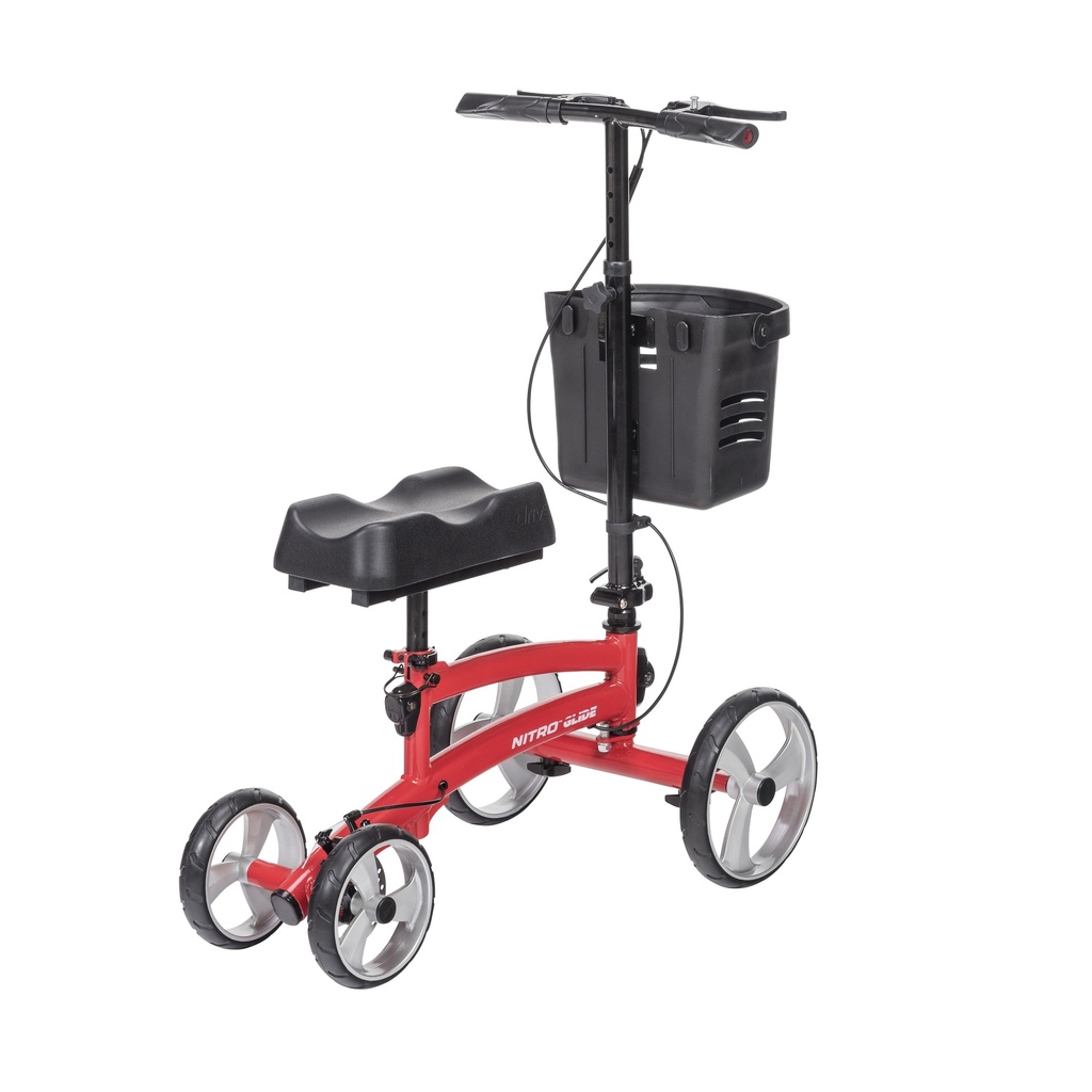 Nitro Glide Knee Walker Knee Scooter Crutch Alternative (RED)_image_14