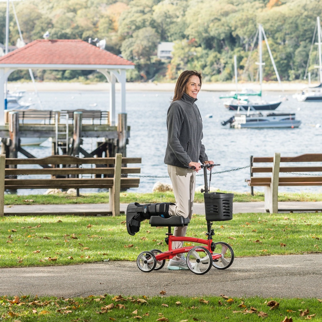 Nitro Glide Knee Walker Knee Scooter Crutch Alternative (RED)_image_16