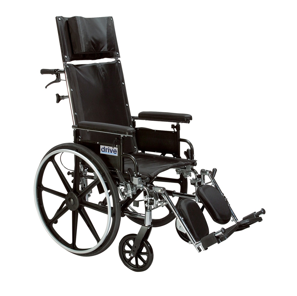 Viper Plus GT Full Reclining Wheelchair (Detachable Desk Arms, 20" Seat)_image_11