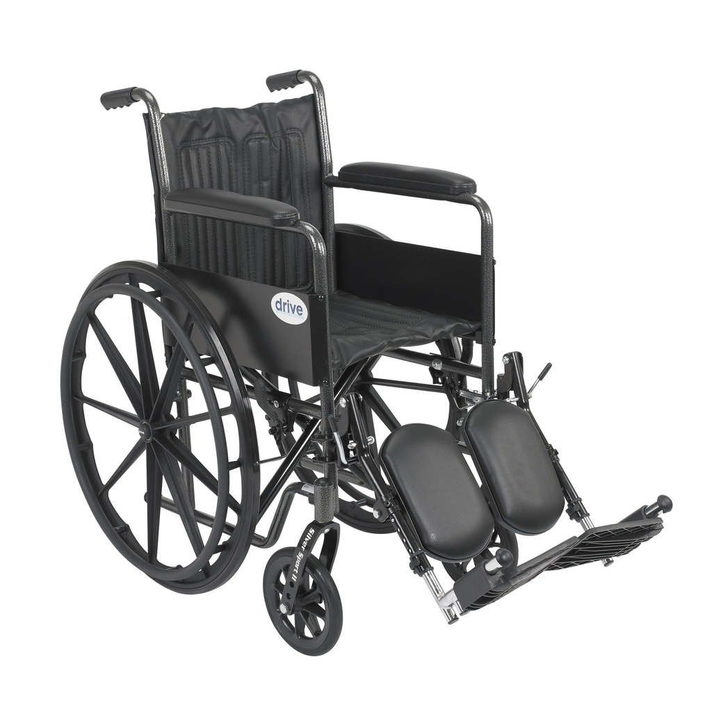 Silver Sport 2 Wheelchair (Non Removable Fixed Arms and Elevating Leg Rests, 18" Seat)_image_11
