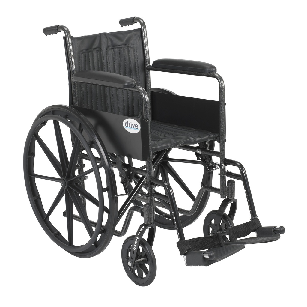 Silver Sport 2 Wheelchair (Non Removable Fixed Arms and Swing away Footrests, 18" Seat)_image_11