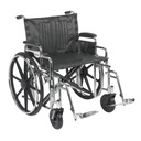 Sentra Extra Heavy Duty Wheelchair (Detachable Desk Arms and Swing away Footrests, 24" Seat)_image_11