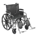 Sentra Extra Heavy Duty Wheelchair (Detachable Desk Arms and Elevating Leg Rests, 22" Seat)_image_11