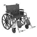 Sentra Extra Heavy Duty Wheelchair (Detachable Desk Arms and Elevating Leg Rests, 24"Seat)_image_11