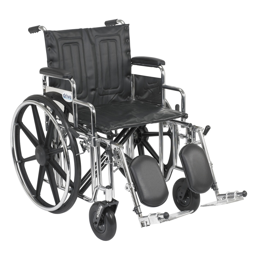 Sentra Extra Heavy Duty Wheelchair (Detachable Desk Arms and Elevating Leg Rests, 20" Seat)_image_11