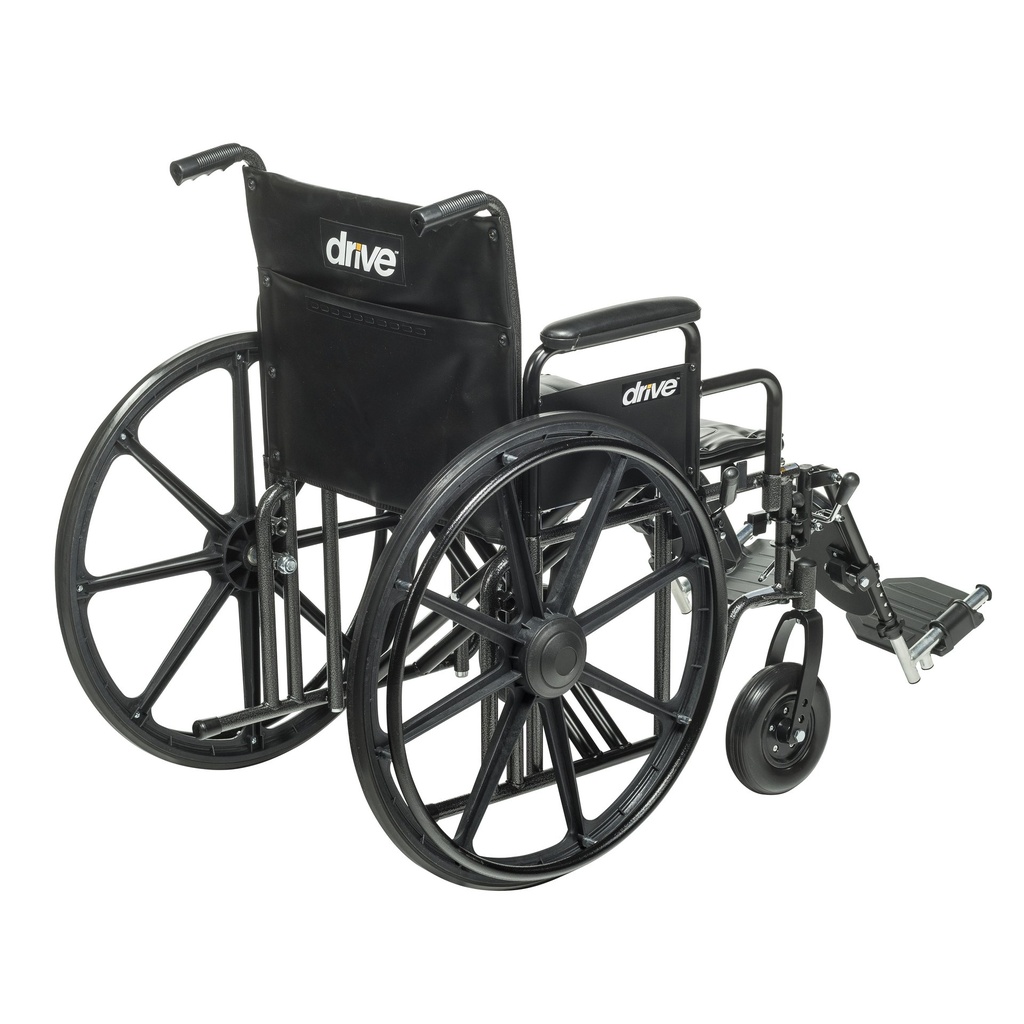 Sentra EC Heavy Duty Wheelchair (Detachable Desk Arms and Elevating Leg Rests, 24"Seat)_image_12