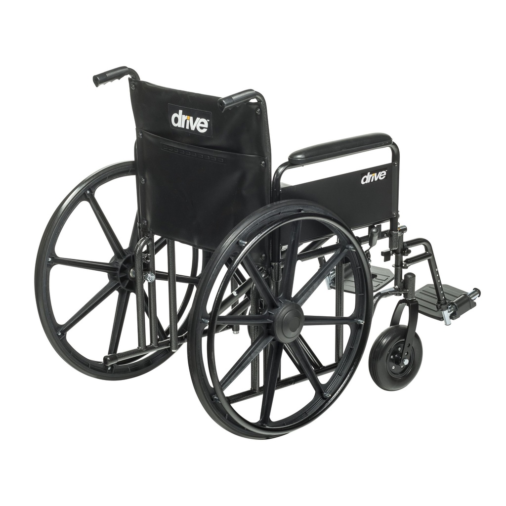 Sentra EC Heavy Duty Wheelchair (Detachable Full Arms and Swing away Footrests, 22" Seat)_image_13