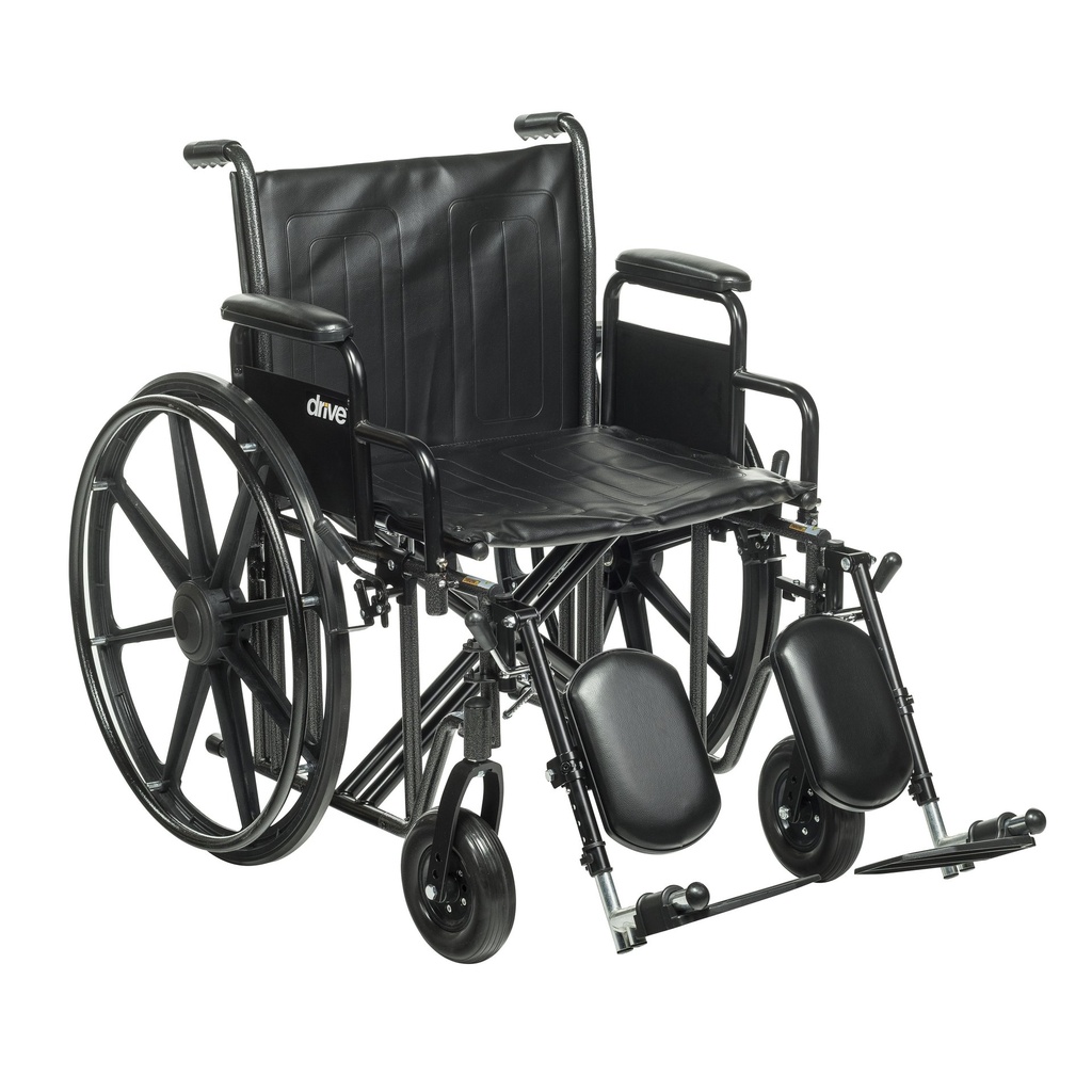 Sentra EC Heavy Duty Wheelchair (Detachable Desk Arms and Elevating Leg Rests, 22" Seat)_image_11