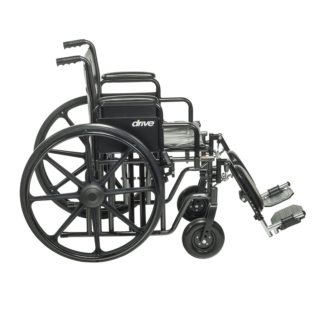 Sentra EC Heavy Duty Wheelchair (Detachable Desk Arms and Elevating Leg Rests, 22" Seat)_image_12