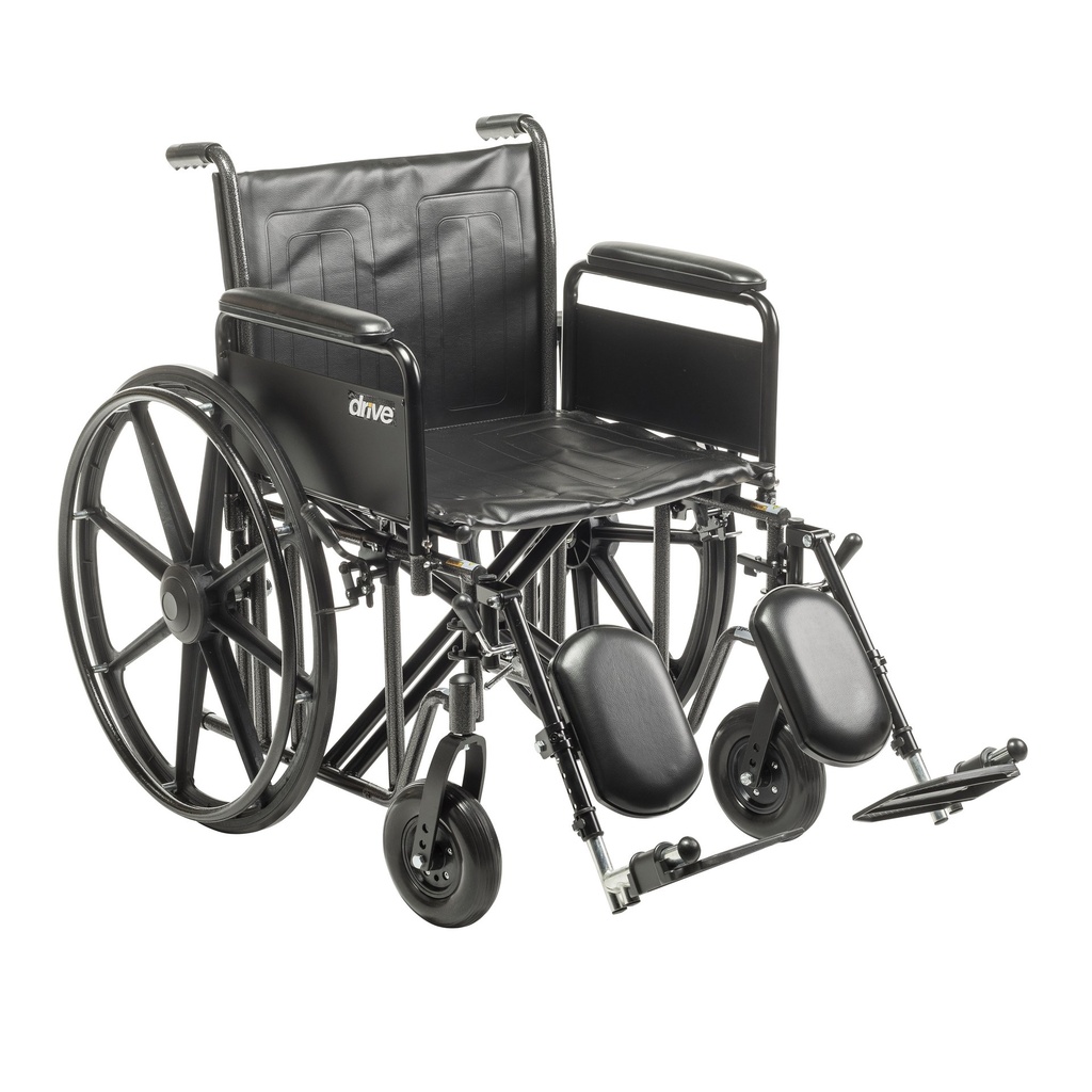Sentra EC Heavy Duty Wheelchair (Detachable Full Arms and Elevating Leg Rests, 22" Seat)_image_11