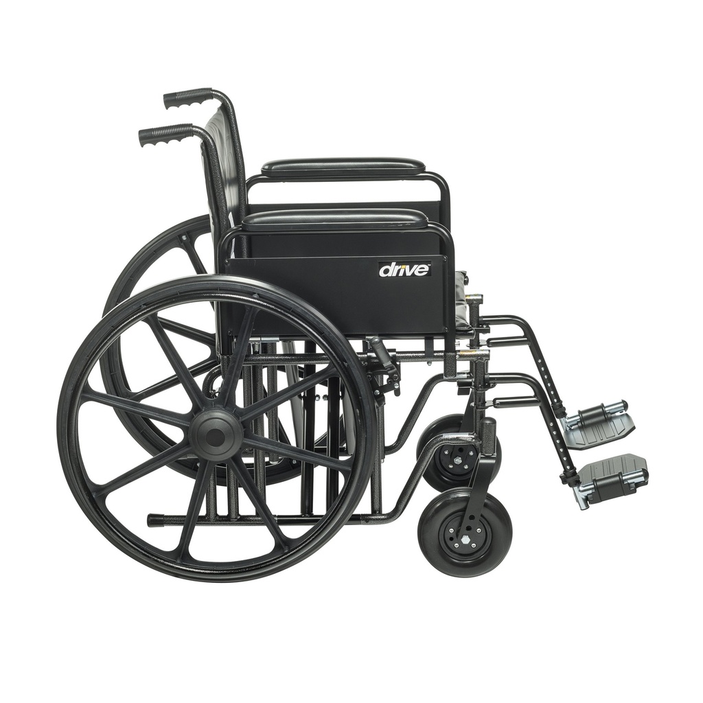 Sentra EC Heavy Duty Wheelchair (Detachable Full Arms and Swing away Footrests, 20" Seat)_image_12