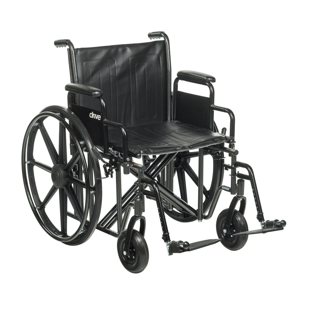 Sentra EC Heavy Duty Wheelchair (Detachable Desk Arms and Swing away Footrests, 22" Seat)_image_11