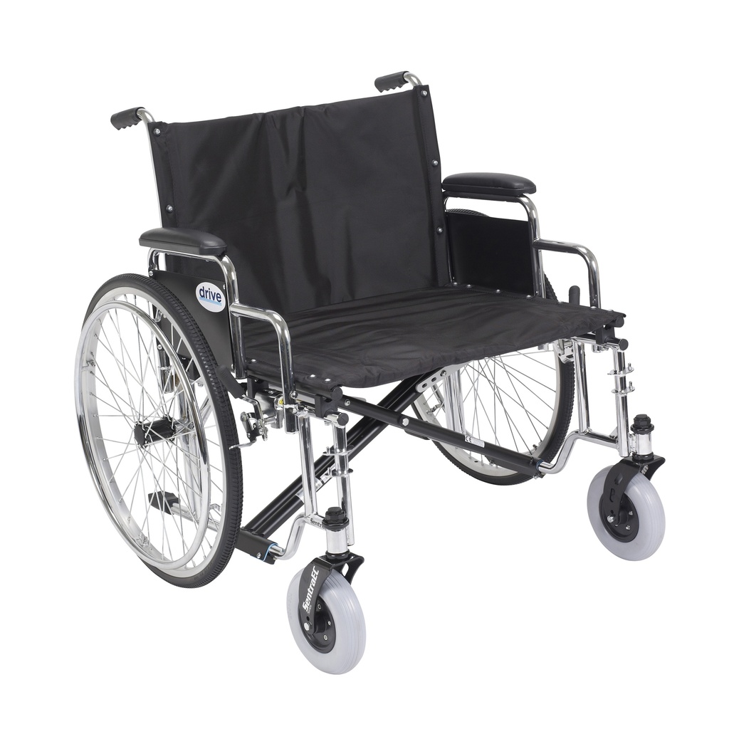 Sentra EC Heavy Duty Extra Wide Wheelchair (Detachable Desk Arms, 26" Seat)_image_11