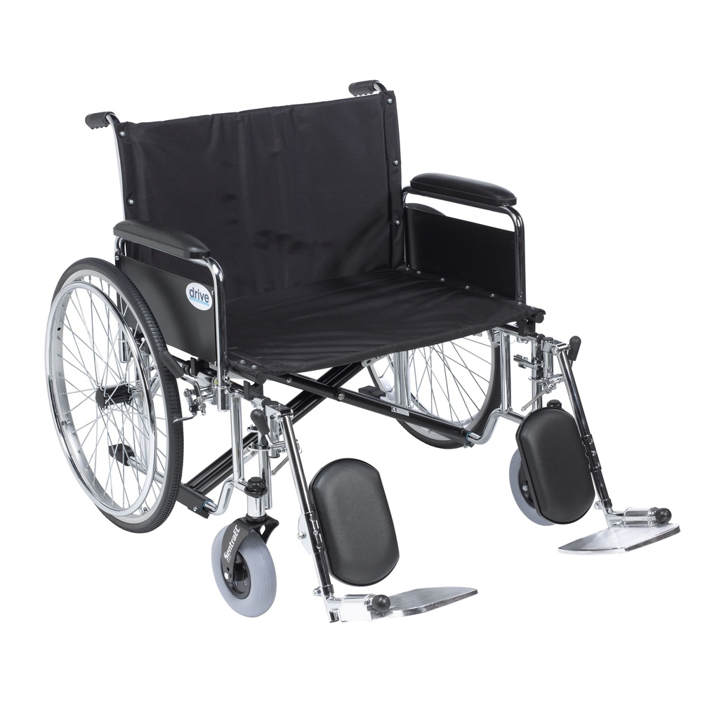 Sentra EC Heavy Duty Extra Wide Wheelchair (Detachable Full Arms and Elevating Leg Rests, 28" Seat)_image_11