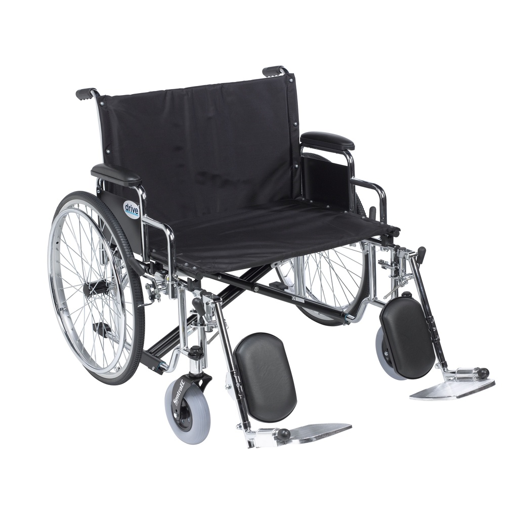 Sentra EC Heavy Duty Extra Wide Wheelchair (Detachable Desk Arms and Elevating Leg Rests, 28" Seat)_image_11