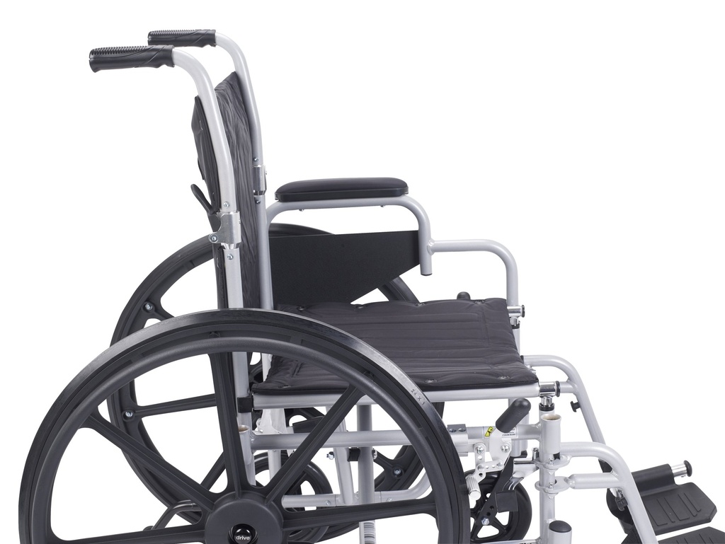 Poly Fly Light Weight Transport Chair Wheelchair with Swing away Footrest (18" Seat Size)_image_13