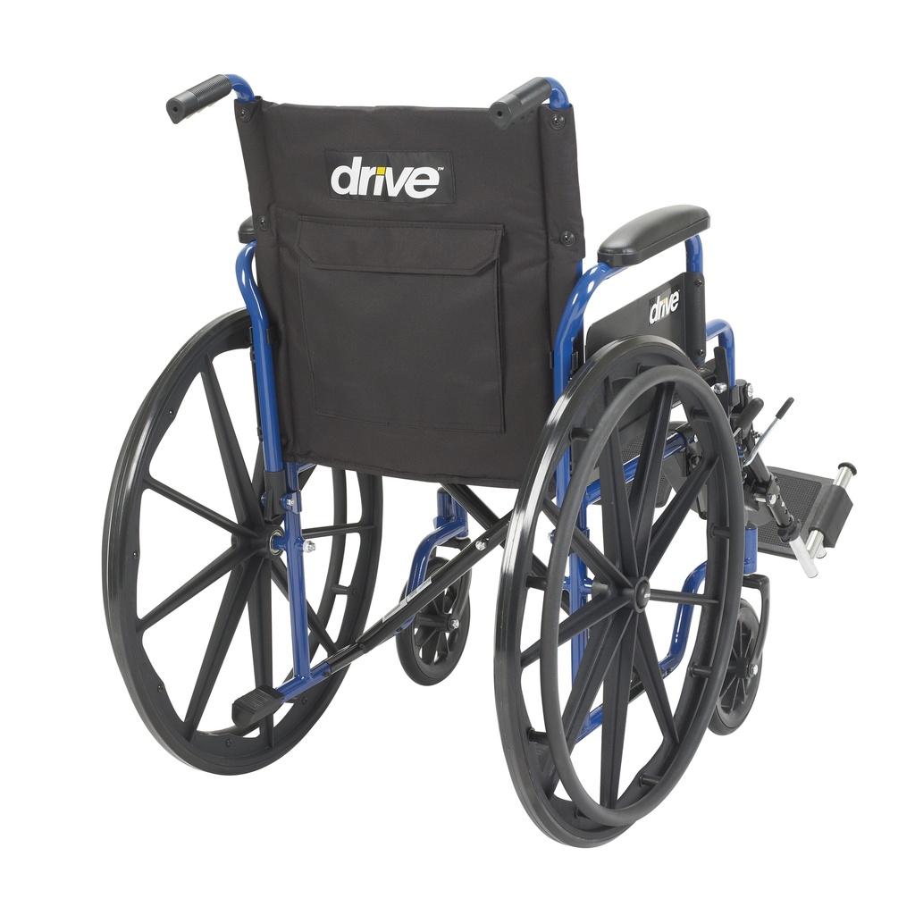 Blue Streak Wheelchair with Flip Back Desk Arms (Elevating Leg Rests, 16" Seat)_image_13