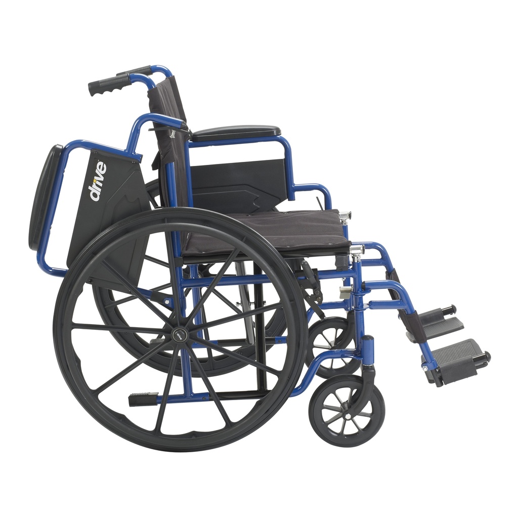 Blue Streak Wheelchair with Flip Back Desk Arms (Swing Away Footrests, 20" Seat)_image_13