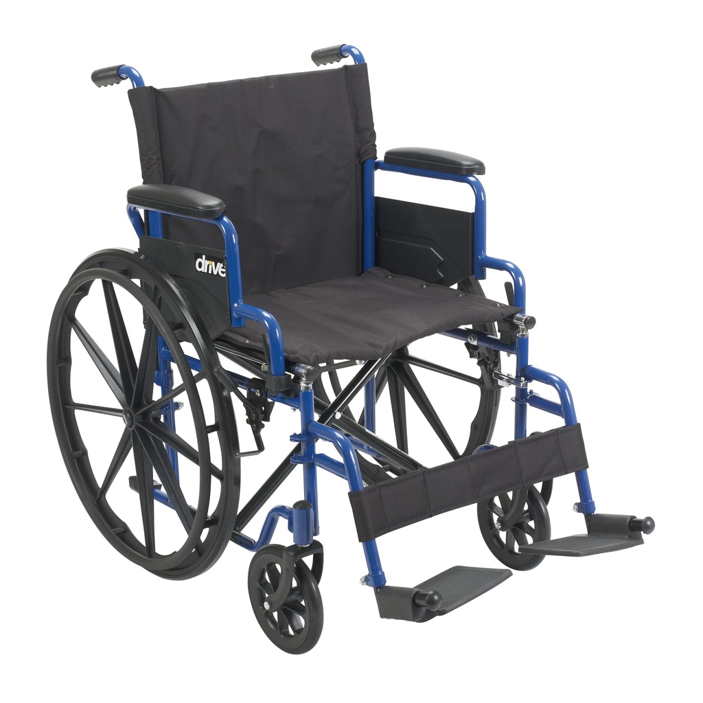 Blue Streak Wheelchair with Flip Back Desk Arms (Swing Away Footrest, 18" Seat)_image_11