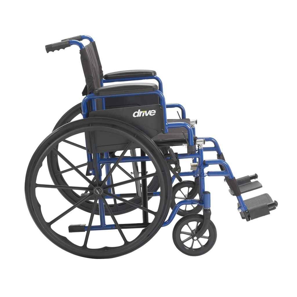 Blue Streak Wheelchair with Flip Back Desk Arms (Swing Away Footrest, 18" Seat)_image_12