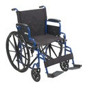 Blue Streak Wheelchair with Flip Back Desk Arms (Swing Away Footrest, 16" Seat)_image_11