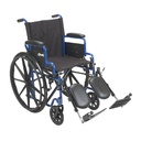 Blue Streak Wheelchair with Flip Back Desk Arms (Elevating Leg Rests, 18" Seat)_image_11