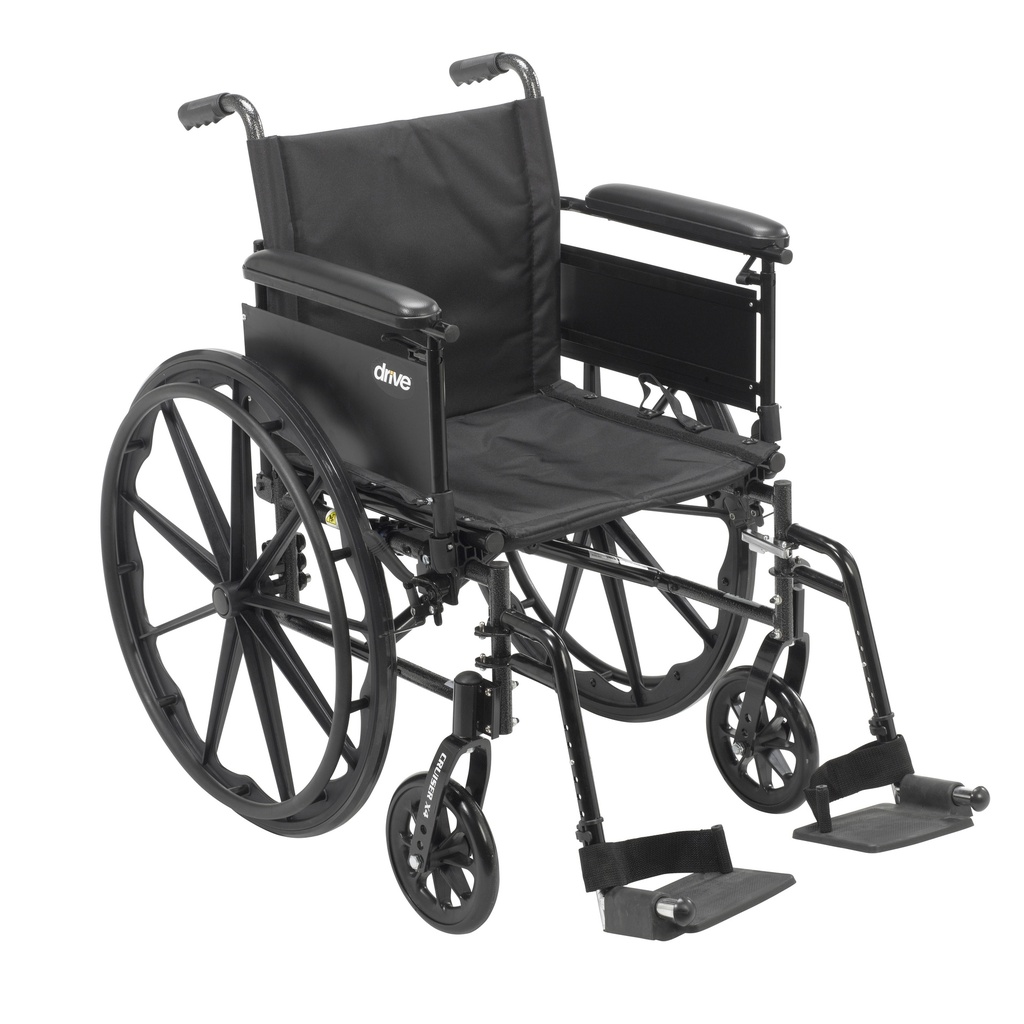 Cruiser X4 Lightweight Dual Axle Wheelchair with Adjustable Detatchable Arms (Full Arms, 20" Seat)_image_11