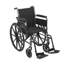 Cruiser III Light Weight Wheelchair with Flip Back Removable Arms (Flip Back Removable Full Arms and Swing away Footrests, 20" Seat)_image_11