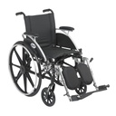 Viper Wheelchair with Flip Back Removable Arms (Flip Back Removable Desk Arms and Elevating Leg Rests, 14" Seat)_image_11