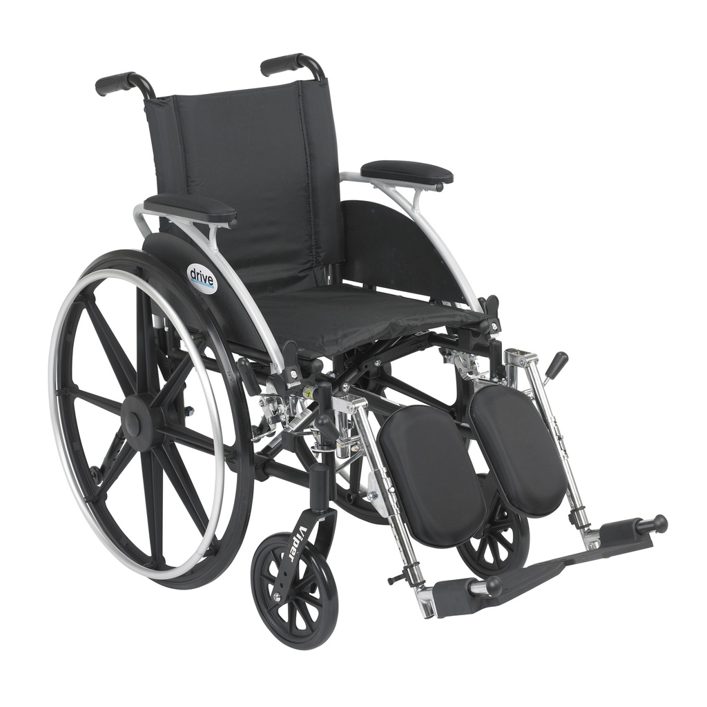 Viper Wheelchair with Flip Back Removable Arms (Flip Back Removable Desk Arms and Elevating Leg Rests, 12" Seat)_image_11