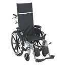 Viper Plus Light Weight Reclining Wheelchair with Elevating Leg rest and Flip Back Detachable Arms (14" Seat)_image_11