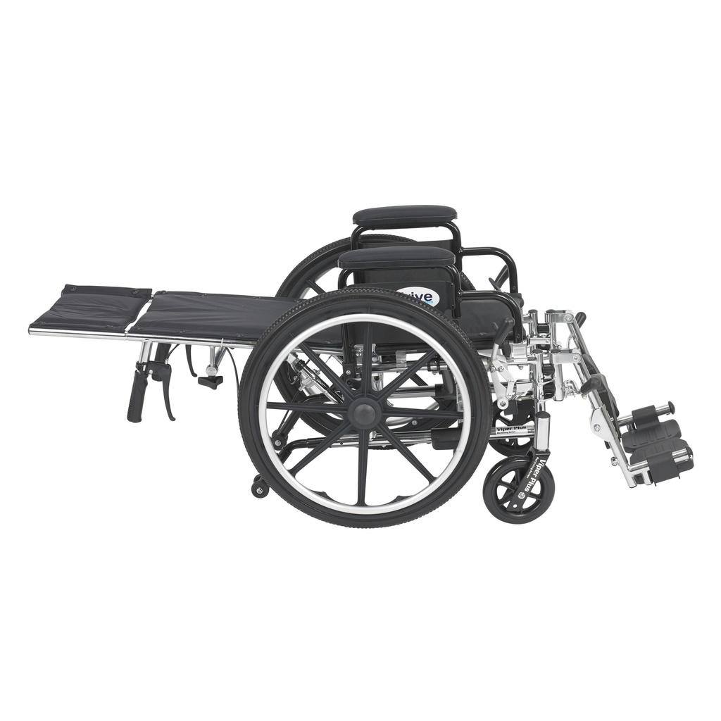 Viper Plus Light Weight Reclining Wheelchair with Elevating Leg rest and Flip Back Detachable Arms (14" Seat)_image_13