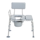 Padded Seat Transfer Bench with Commode Opening_image_11