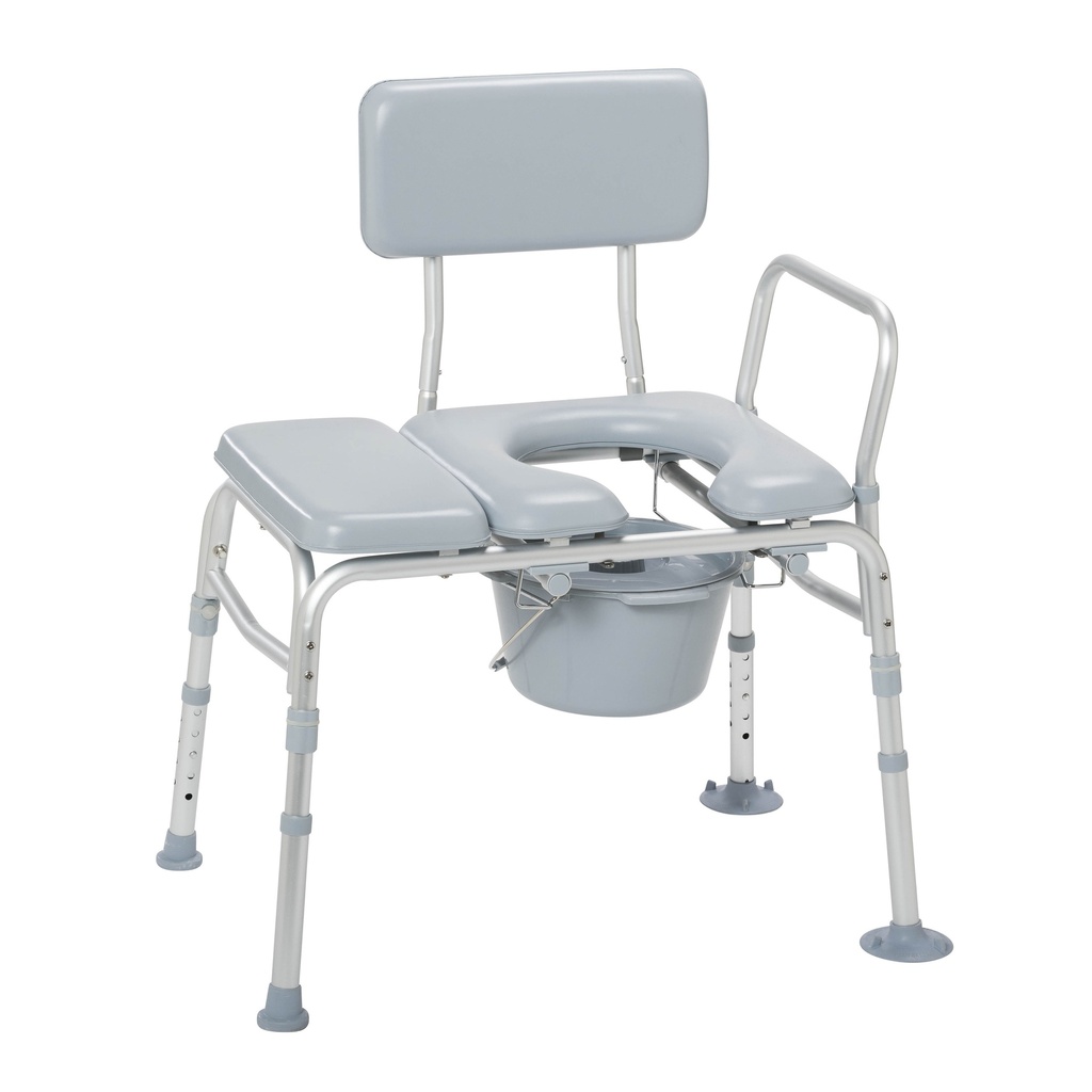 Padded Seat Transfer Bench with Commode Opening_image_14