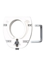 Premium Plastic Raised Toilet Seat with Lock and Padded Armrests, Elongated_image_11