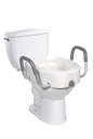 Premium Plastic Raised Toilet Seat with Lock and Padded Armrests, Elongated_image_12