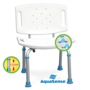 Adjustable Bath and Shower Chair with Non-Slip Seat and Backrest, White_image_11