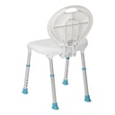 Folding Bath and Shower Chair with Non-Slip Seat and Backrest, White_image_11